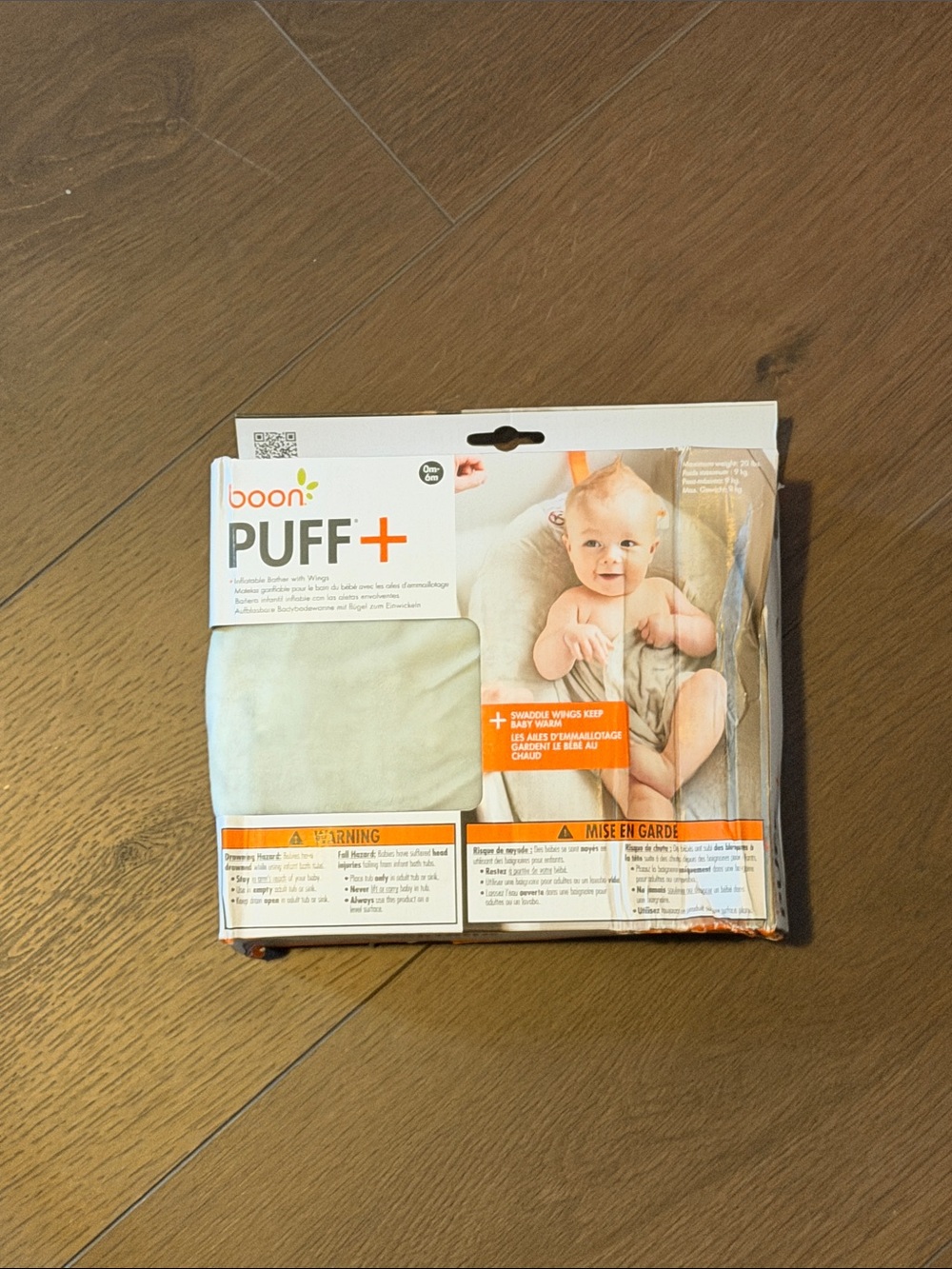 Boon PUFF+  inflatable bather  - Light Gray